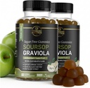 Soursop Blade & Soursop Fruit Gummies - 3000mg Soursop Extract - 2 Pack Graviola Supplement - Soursop Frugt og Leaf - 120ct - Sukkerfri - Gluten Free - Non-GMO - Vegansk Friendly