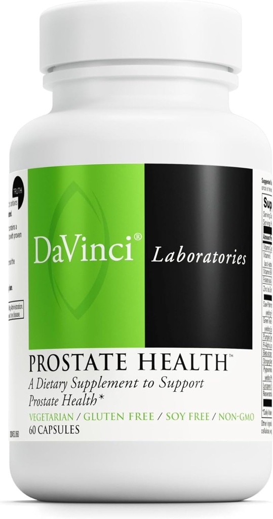 DAVINCI Labs Prostate Health - Hjælper med at støtte prostata, urinveje & mænds sundhed med Saw Palmetto, Zink, Green Tea Extract & Mere * - 60 vegetariske kapsler (30 Servere)