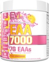 Evolution Nutrition EAA7000 - Pre & Post Workout Powder - Muscle Building + Recovery Supplement - 7g Essential Aminosyrer + 5g BCAAs - Endurance + Energy Support - 30 Serveringer - Pink Lemonade