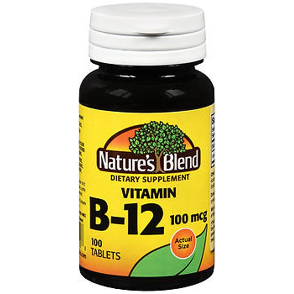 Nature 's Blend Vitamin B12 100 mcg tabletter - 100 ct, pakke med 2