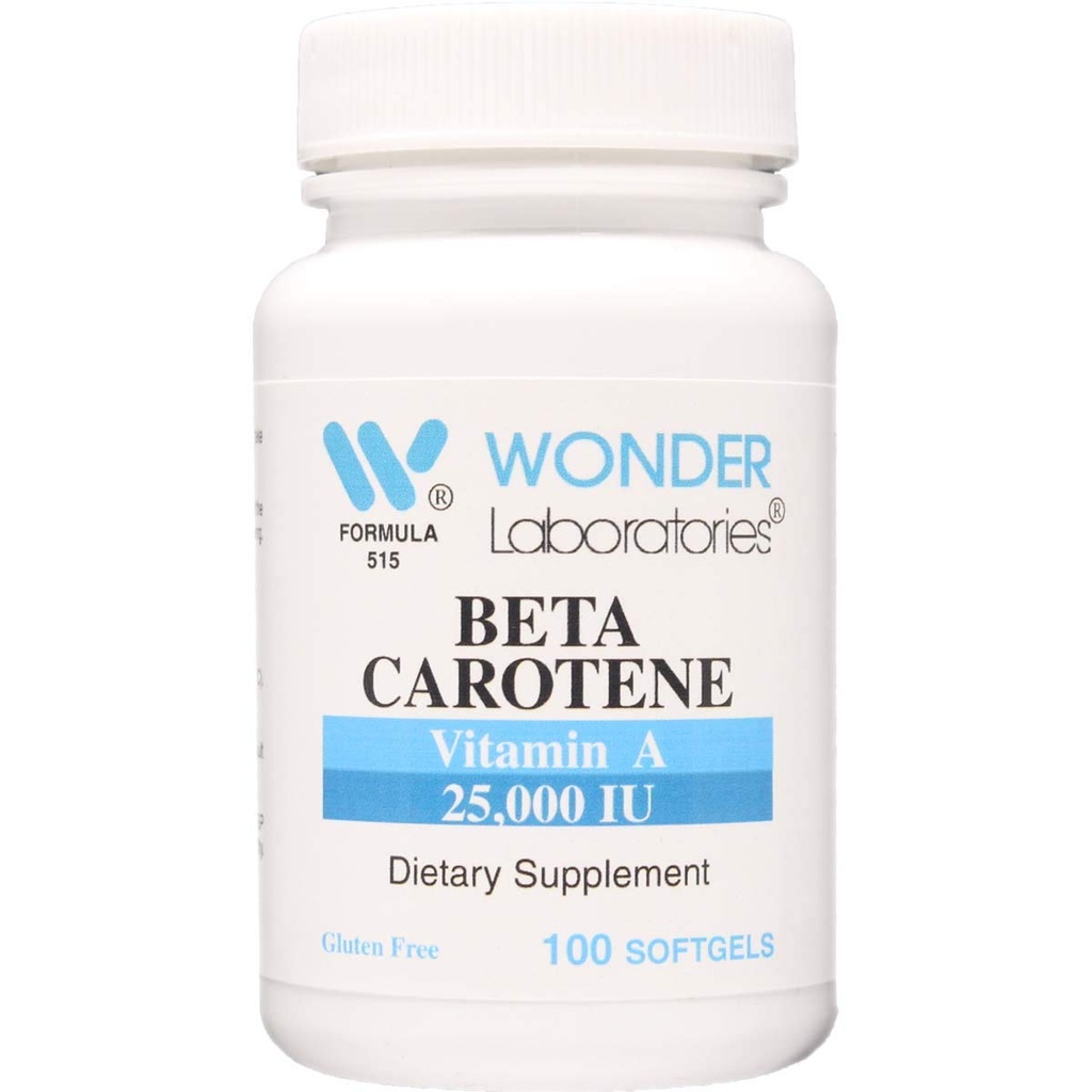Wonder Laboratories Vitamin a 25,000 IU as Beta Carotene - 100 Softgels