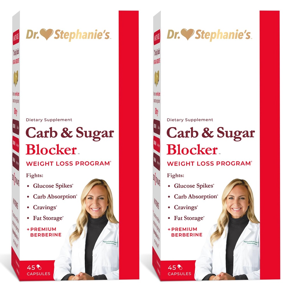 Dr. Stephanie 's Mealtime Carb & Sugar Blocker - Reducere fordøjede kulhydrater & sukkerarter, Stimulant- Free (2 Pack)