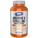 Now Sports Nutrition, Arginin & Citrullin 500 mg / 250 mg, Aminosyrer, 240 Veg kapsler
