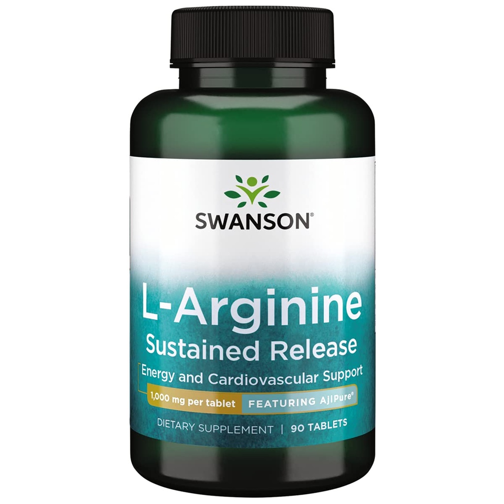 Swanson L- ARGININE Vedvarende udgivelse AJI 1000Mg 90T