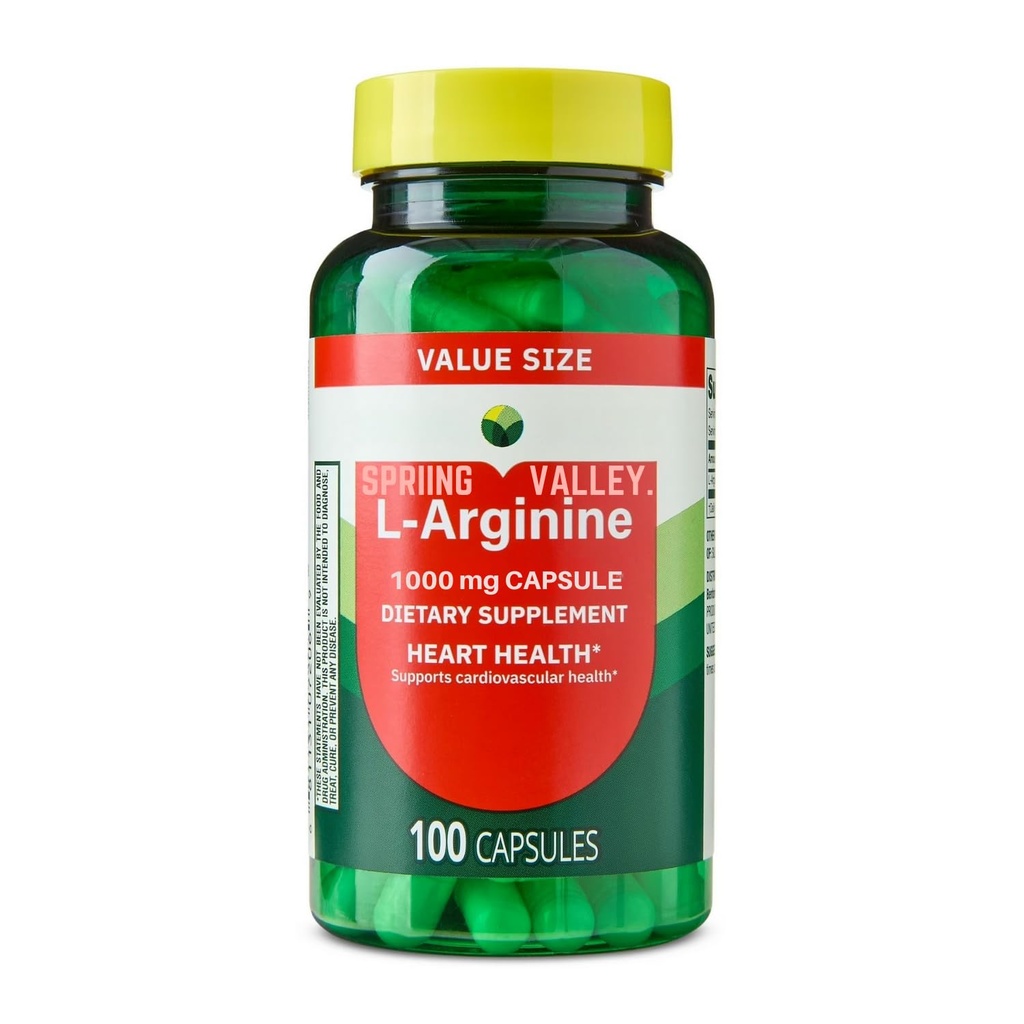 L- Arginin 1000 Mg 100 Kapsler L Arginin, Larginin, L Arginina - 1000 Mg 100 Kapsler (pakning med 1 stk.)