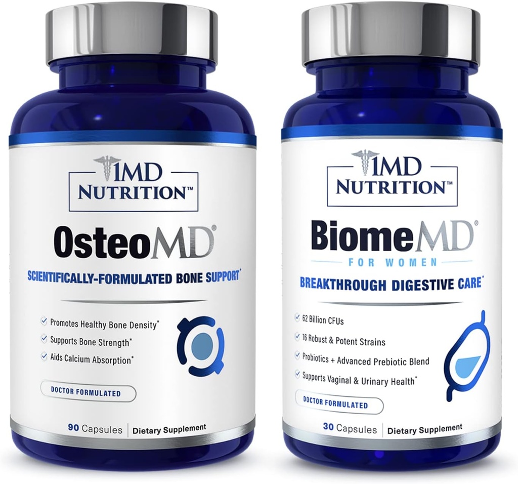 1MD Nutrition OsteoMD & biomedicin til kvinder Bundle