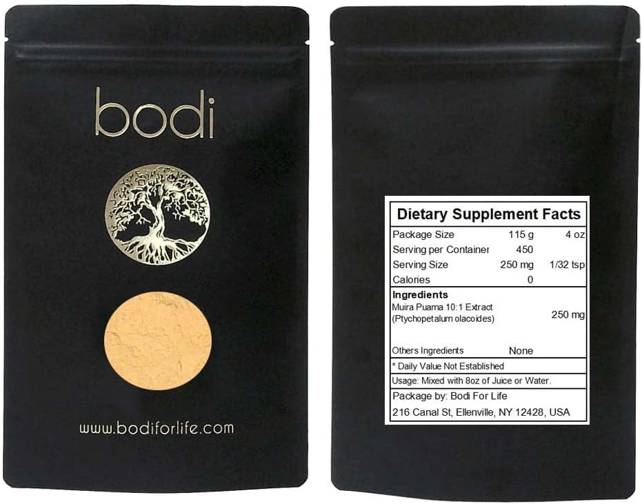 bodi: Muira Puama Powder szág 124; 4oz til 5lb