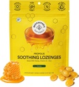 Lindrende Honey Hough Drops - Immunstøtte med D-vitamin, zink og propolis - af Beekeeper 's Naturals - Throat Linding Lozenges, 14 Ct