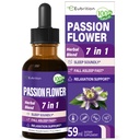 Passion Flower Liquid Drops til søvn støtte, Natural Herbal Formel med Valerian Root Kamille Extract Support Sleep Select & Afslapning. Høj Biotilgængelighed Supplement.2oz