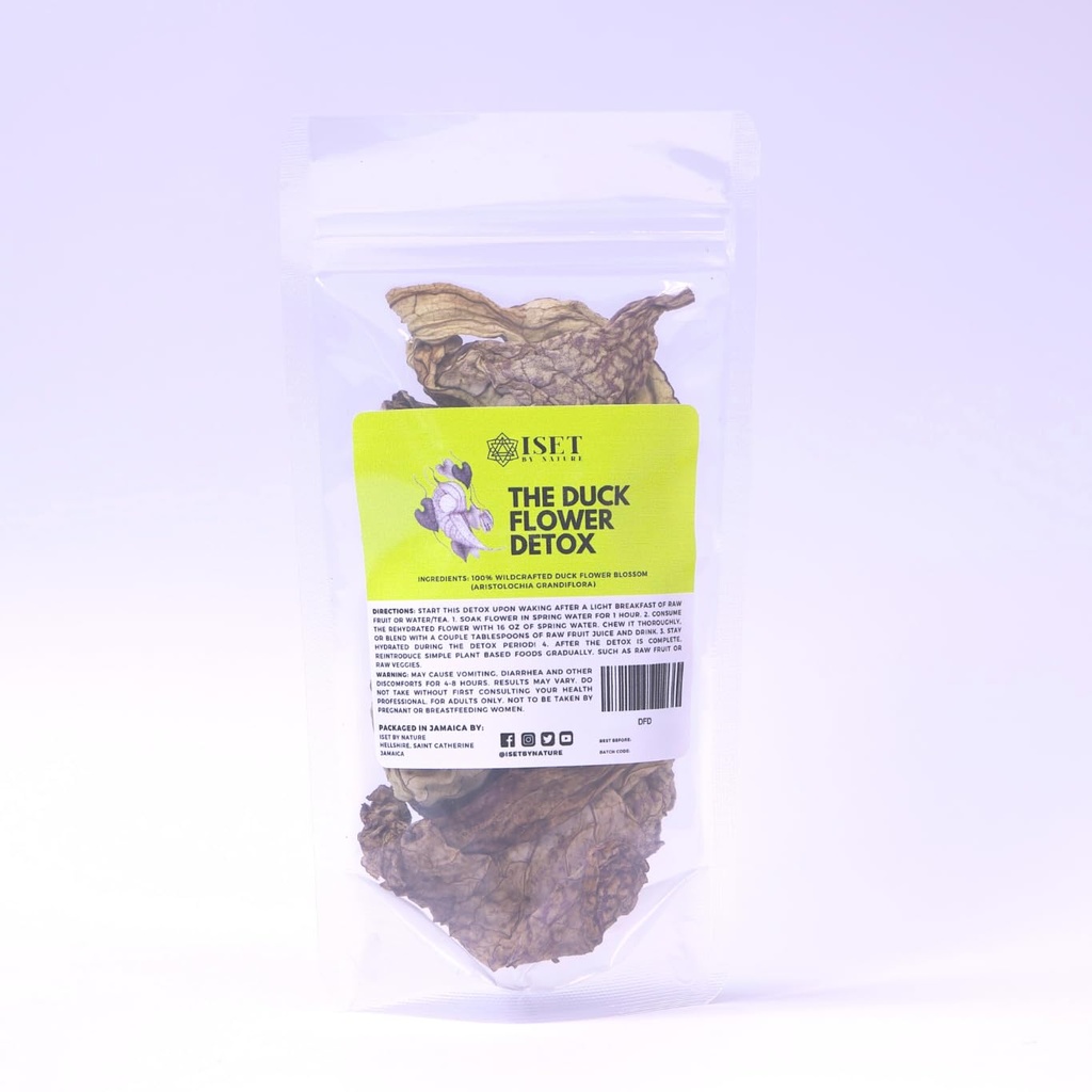 Authentic Jamaican Duck Flower Detox - 2 Premium Wildharvested Blossoms - Traditional Cleanse from Blue Mountain Rainforests