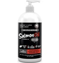 Finest for kæledyr Wild Alaska Salmon Oil for hunde & katte - Omega 3 Fiskeolie med Pollock & Laks for følsomme hud & Coat sundhed. EPA & DHA Ease Kløe, understøtter fælles, immunforsvar & hjerte sundhed (32oz)