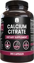 Pure Original Ingredienser Calciumcitrat (365 kapsler), Ingen Magnesium eller Rice Fillers, Altid Pure, Lab Verified