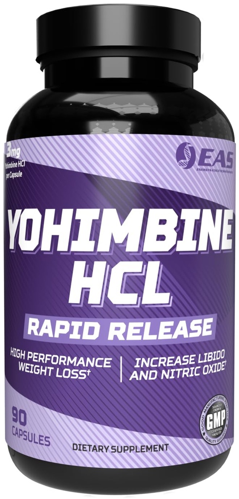 EAS Yohimbine HCL Note 124; Forbedret vægttab & atletisk ydeevne; Rapid Release Technology