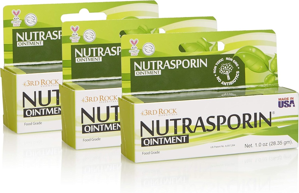 3. Rock Essentials - 124; Nutrasporin Sølv - Salve - 124; Non Toxic Petroleum Free Non Antibiotic First Aid - Salve - 124; Al naturlig personlig pleje (1. 0 oz - 124; 3 Pack)