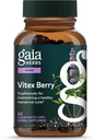 Gaia Herbs Vitex Berry - Understøtter Hormone Balance & Fertilitet hos kvinder - 60 Vegansk flydende Phyto- kapsler (30-dages forsyning)