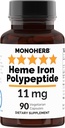 Heme Iron Polypeptid 11 mg - 90 Vegetariske kapsler - Iron Supplement Complex