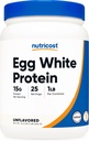Nutricost Egg White Protein Powder 1lb (Unflavored) - Non- GMO, Gluten Free
