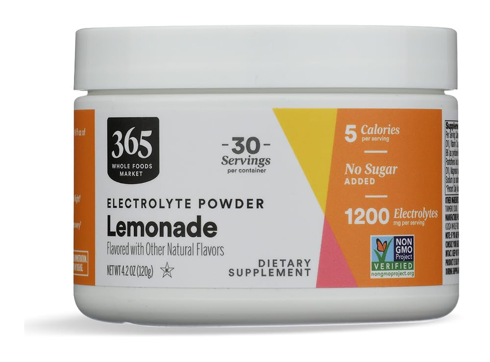 365 By Whole Foods Market, Electrolyte, Lemonade, 30 Servings, 5.46 Ounce