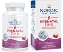 Nordic Naturals Prenatal DHA, Strawberry - 90 Soft Gels - 830 mg Omega-3 + 400 IE D3-vitamin - non-GMO - 45 Servering