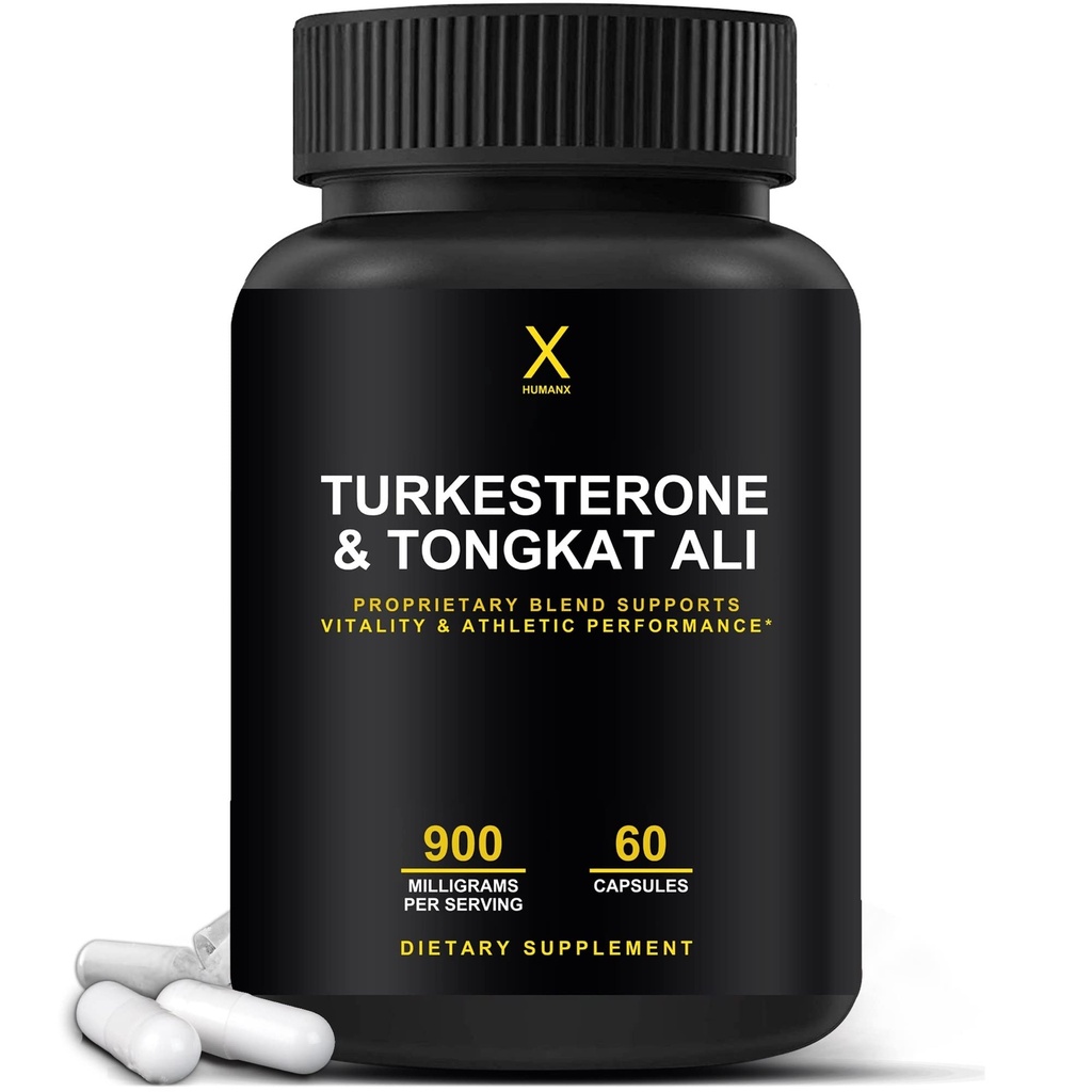 HUMANX Turkesteron & Tongkat Ali 900mg - Understøtter energi, Stamina, og Muscle Recovery and Growth - Turkesteron Supplement - Tongkat Ali Supplement - Long Jack Extract (Eurycoma Longifolia)