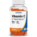 Nutricost Vitamin C Gummies (500mg) 240 Gummies - Made with Natural Flavors & 556% DV of Vitamin C, Vegan, GMO-Free, Gluten-Free, 60 Servings