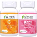 EZ Melts Vitamin C and B12 Sublingual Vitamin Bundle, Sugar Free