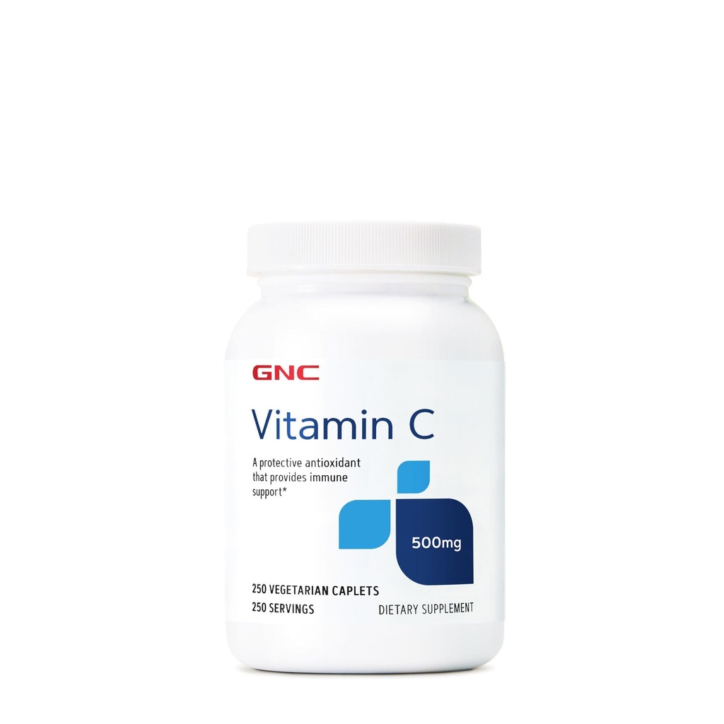 GNC Vitamin C 500mg, Provides Immune Support, 250 Caplets