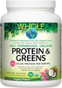 Hele Jorden & Hav fra naturlige faktorer, Økologisk gæret protein & Grønne, Vegansk hel kosttilskud, Tropisk, 1lb 7.3 Oz