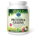 Hele Jorden & Hav fra naturlige faktorer, Økologisk gæret protein & Grønne, Vegansk hel kosttilskud, Tropisk, 1lb 7.3 Oz