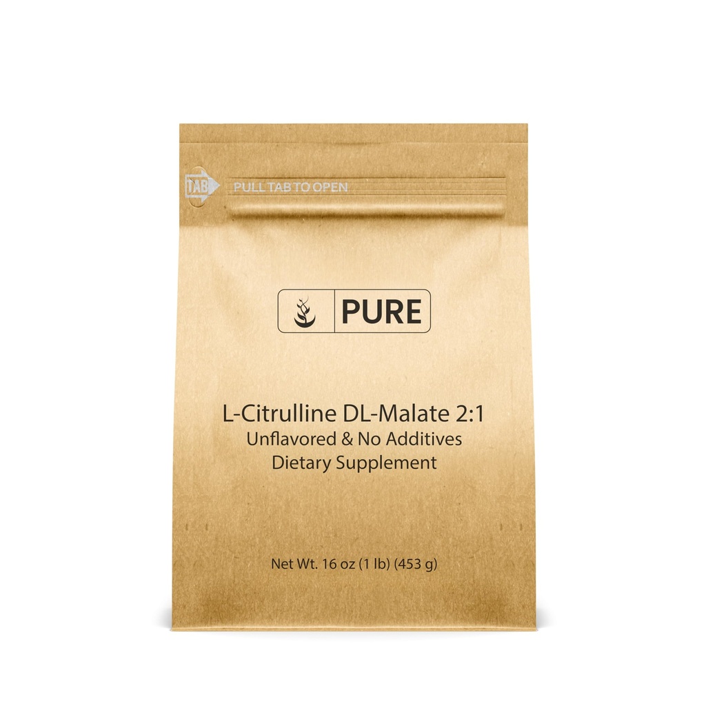 Pure Original Ingredients L-Citrulline DL-Malate Supplement Powder, Vegetarian, Lab-Verified