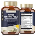 Totaria Brain Supplements for Memory and Focus, Brain Health with L-Tyrosine, Alpha GPC, Ginkgo Biloba, Bacopa Monnieri, Nootropic Cognitive Support - Non-GMO, Gluten Free (120 Counts)