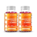 Vitamatisk Magnesium Citrate Gummies 600mg per servering - 60 Greve - fremmer sund afslapning, muskel, ben, & energistøtte (pakke med 2)