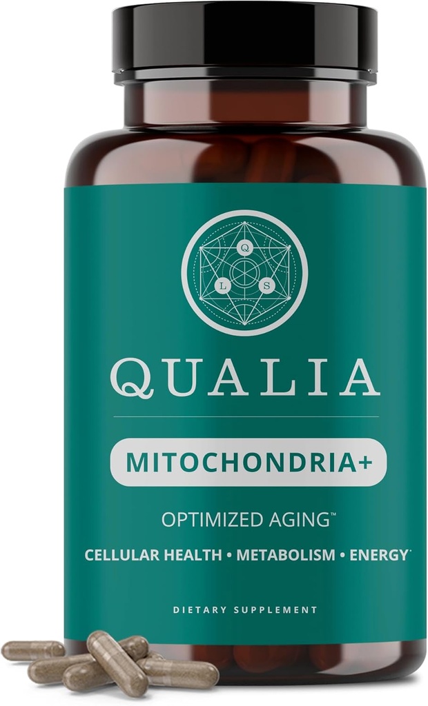 Qualia Mitokondria + Note 124; Den mest avancerede supplement til NAD +, Cellular Energy, Metabolisme & Repair for Better Aging w / 35 + NAD Boosters Resveratrol & Mere; 160 Ct