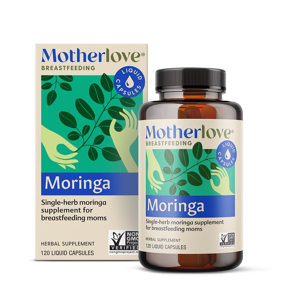 Motherlove Moringa (120 Capsule Value Size) Lactation Supplement to Support Breast Milk Supply—Non-GMO, Organic Herbs, Vegan, Kosher