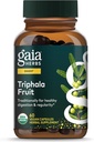 Gaia Herbs Triphala Frugt - Understøtter fordøjelsessygdomme - Renser forsigtigt dit system * - med Amla Frugt, Belleric Myrobalan, og Chebulic Myrobalan - 60 Veganske kapsler (30-dages forsyning)