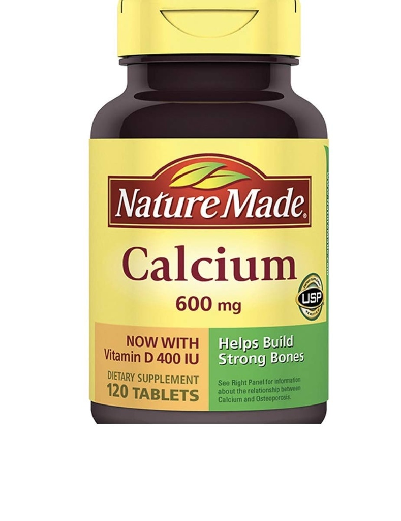 Nature Made Calcium 600 mg med D-vitamin - 120 tabletter af Nature Made