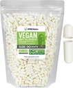 XPRS Nutra Størrelse 00 Tomme kapsler - 1000 Grev Tomme Veganske kapsler - Vegetariske piller - DIY vegetabilsk kapsel Filling- Veggie Pill Caps til Do- It- Yourself Kosttilskud (hvid)