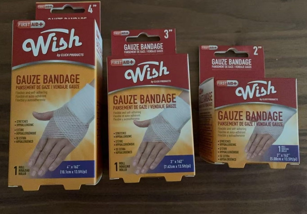 First Aid Gauze Pads Set - 3 Assorted Sizes (2x2, 3x3, 4x4)
