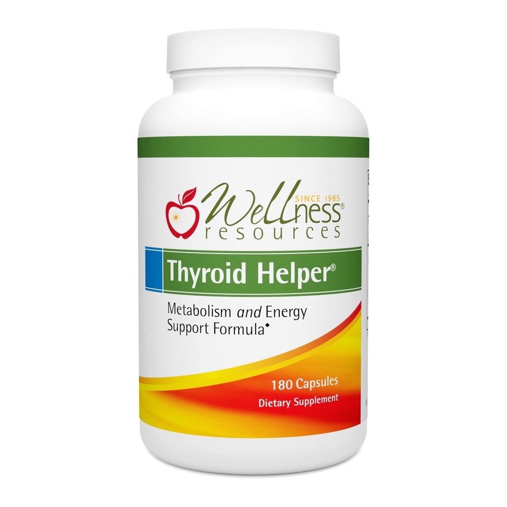 Wellness Resources Thyroid Hjælper - Natural Supplement for Metabolisme, Energi, Thyroid Support (180 kapsler)...