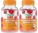 Lifeable Biotin Kids + Phosphatidylserin (PS) Kids, Gummies Bundle - Great Tasting, Vitamin Supplement, Gluten Free, GMO Free, Chewable Gummy