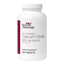 Bariatric Advantage Non Chewable Calcium Citrate - for Bariatric Kirurgi Patienter - 600 mg Calcium Per Servering med D3- vitamin - Mineraltilskud - 180 tabletter