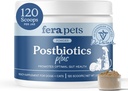 Fera Kæledyr Postbiotika Plus Prebiotika til hunde og katte - med Slippery Elm - fremmer optimal fordøjelsesmæssig sundhed & inflammatorisk respons - Forbedrer immunitet - 120 Scoops