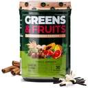 Nutrologi Grønne & frugter Powder- naturligt sourced superfood, Beet Powder, Mushroom Blend, Probiotika, fordøjelsesenzymer, fibre, antioxidanter, immunforsvar, Gluten Free - Vanilla kanel