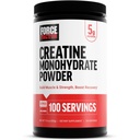 Kraftfaktor Creatin monohydrat Mikroniseret pulver 500G, 5g dosis til støtte muskelvækst, Styrke, Inddrivelse, Kognitiv sundhed & hukommelse, Unflavored, 100 Servere, 17.6 Oz