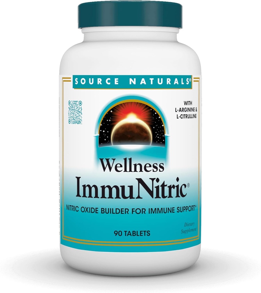 Source Naturals Wellness Immunitric, Nitric Oxide Builder til immunsystemet Support * - 90 tabletter