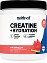 Nutricost Creatine Monohydrate + Hydration Watermelon Flavored (30 Servings) - 7 Vitamins & Minerals, 5000mg of Creatine Per Serving