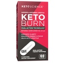 Keto Science Keto Burn Capsules, Exogent Ketone, Dual- Action med BHB & EGCG, Ketoner til Hydration, Keto BHB, Vægt Support, Energy, Focus & Ketosis, 60 Kapsler, 15 Servere