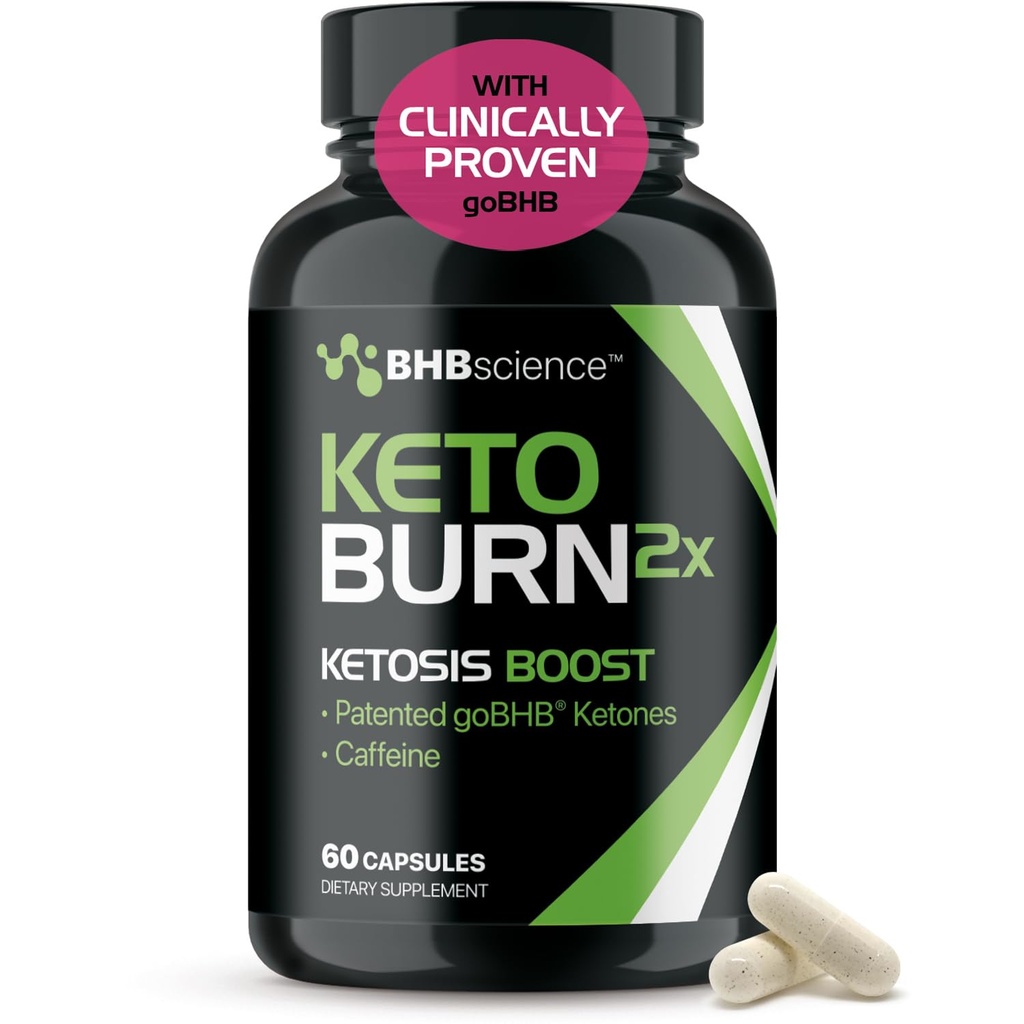 Keto BHB Exogene Ketoner Supplement - BHB Science Keto Diet piller med Patenteret goBHB og koffein til Natural Energy Focus Body Skulpting & Ketosis Support - Vegetar & Non- GMO (1 måned Tilgang)