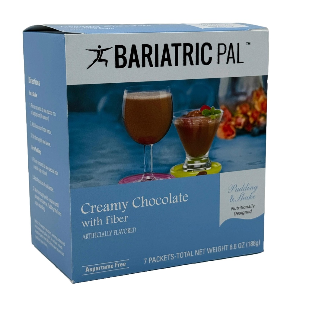 BariatricPal 15g Protein Aspartame-Free Pudding & Shake - Creamy Chocolate with Fiber (1-Pack)