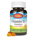 Carlson - Vitamin D3 Gummies, 1000 IU (25 mcg), Bone Health, Immune Support & Calcium Absorption, Natural Fruit Flavors, 60 Vegetarian Gummies